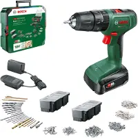 Bosch Home and Garden 06039D810C Accu-klopboor/schroefmachine 18 V 1.5 Ah Li-ion Incl. accu, Incl. lader, Incl. koffer,