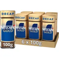 Nescafe Gold Decafé oploskoffie - 6 potten x 100g