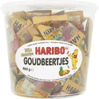 Haribo Goudberen - snoep in fruitsmaken - uitdelen - 100 stuks silo