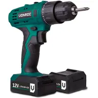 Vonroc Accuboormachine 12V | Incl. 2 accu's en oplader
