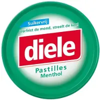 Diele 10x Pastilles Menthol Suikervrij 50 gr
