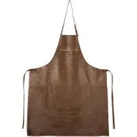 Dutchdeluxes - Leren Schort - Ritsstijl Taupe Croco