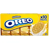 Oreo Golden Koekjes met Vanille Crèmevulling - Doos 8 x 220g (10 x 22g) - Koek voor Onderweg - Familie Verpakking - Groot Verpakking