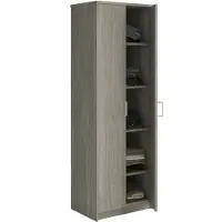 Interiax Opbergkast - Kledingkast 'Amelie' - 2 Deuren & 4 Legplanken Grijze Eik 180x60x40 cm