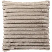 Dutch decor - HAZEL - Kussenhoes 50x50 cm - effen kleur - strepen - heerlijk zacht - Pumice Stone - beige