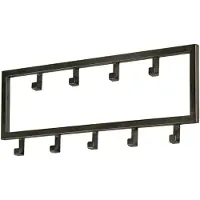 Fraaai Kapstok industrieel 9 haken - 50 cm zwart