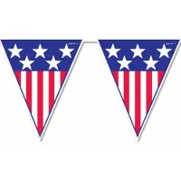 Funny fashion Vlaggenlijn - Amerika/USA - 4 meter - feest decoratie - Vlaggenlijnen