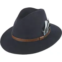 Hatland Albertis - Vilten hoed - Marine blauw - S