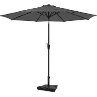 Vonroc Parasol Recanati Ø300cm – Premium stokparasol – grijs | Incl. parasolvoet