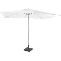 Vonroc Parasol Rapallo 200x300cm – Premium parasol – wit | Incl. Parasolvoet 20 kg.