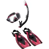 Tusa Sport Visio Tri-Ex Travel snorkelset Rood M 36-42