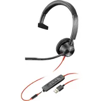 HP Poly Blackwire Headset Hoofd met bluetooth Ja Mono 3315 Zwart