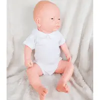 Babidu Romper 1184 wit, met kraagje, korte mouw | 12 maand | maat 80