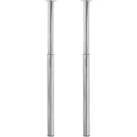 vidaXL Tafelpoten telescopisch 710-1100 mm chroom 2 st
