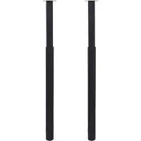 vidaXL - Tafelpoten - telescopisch - 710-1100 - mm - zwart - 2 - st