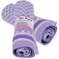 Hygostar pit handdoek, blauw-wit geruit