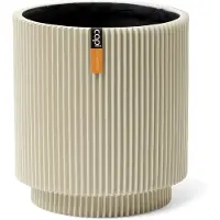 Capi Europe Vaas cilinder groove d15h17cm beige