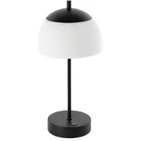 FH Lighting LED-tafellamp Riva, dimbaar, zwart, Woon-/ Eetkamer, metaal, Modern, LED tafellamp