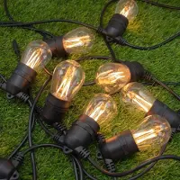 LumenXL Solar lichtsnoer 10 meter met 20 W-vorm lampjes en 20W zonnepaneel