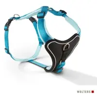 Wolters hondentuig gepolsterd Professional Comfort, maat 7: 90-110cm x 35mm aqua blauw/azur