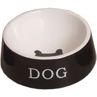 Gebr. De Boon Hondeneetbak steen zwart/wit 20 cm Eet-en-drinkbakken-hond