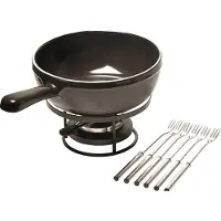 Emile Henry fondueset Fusain - Ø 24 cm - zwart