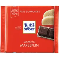 Ritter Sport - Chocolade puur-marsepein 100gr | 12 stuks