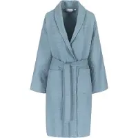 Casilin - Badjas voor Dames en Heren - Maat L - Sauna Wafelbadjas Voor Volwassen - Met riem - Katoen - Absorberend - Wasmachinebestendig - Blauw