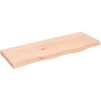 vidaXL Wandschap 80x30x(2-4) cm onbehandeld massief eikenhout
