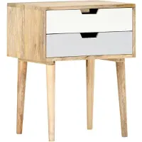 vidaXL Nachtkastje 47x35x59 cm massief mangohout
