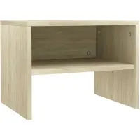 vidaXL Nachtkastje 40x30x30 cm bewerkt hout sonoma eikenkleurig