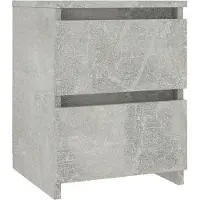 vidaXL Nachtkastje 30x30x40 cm bewerkt hout betongrijs