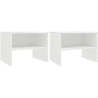 vidaXL Nachtkastjes 2 st 40x30x30 cm bewerkt hout wit