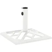 vidaXL Parasolstandaard, wit, 44x44x31 cm, gietijzer