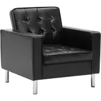 vidaXL Fauteuil zwart 75x70x75 cm kunstleer