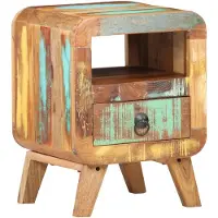 vidaXL Nachtkastje 30x30x41 cm massief gerecycled hout