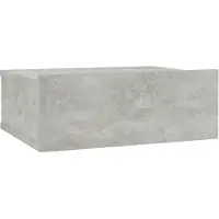 vidaXL Nachtkastje zwevend 40x30x15 cm bewerkt hout betongrijs