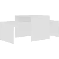 vidaXL Salontafelset 100x48x40 cm bewerkt hout wit