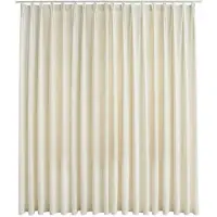 vidaXL Gordijn verduisterend met haken 290x245 cm fluweel crème