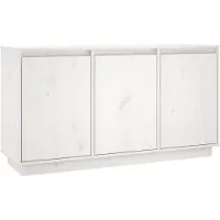 vidaXL Dressoir 111x34x60 cm massief grenenhout wit