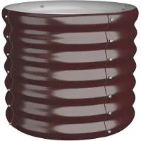vidaXL Plantenbak 40x40x36 cm gegalvaniseerd staal bruin