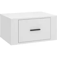 vidaXL Nachtkastje wandgemonteerd 50x36x25 cm wit