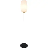LumenXL Staande lamp Karsten - zwart met wit glas