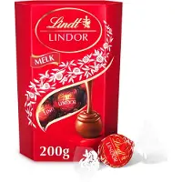 Lindt LINDOR Melkchocolade Bonbons 200 gram - 16 zacht smeltende melkchocolade bonbons - Kerstcadeau