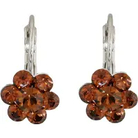 Behave – Oorhanger dames – bruin – Nikkelvrij – Bloem