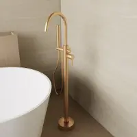 Boss & Wessing Vrijstaande badkraan bws colorato 1 hendel 111 cm geborsteld goud