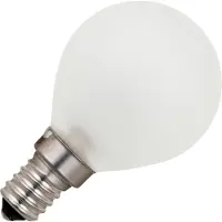 Schiefer E14 Kogel Gloeilamp | 15W 2700K 150lm 220V/240V Mat | Dimbaar