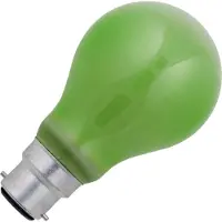 Schiefer Ba22d Gloeilamp | 60W Groen 70lm 230V | Dimbaar