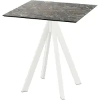 Veba Tuintafel Galaxy Marble Infinity Wit Frame HPL 70x70cm -