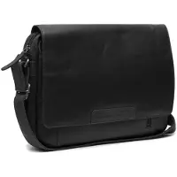 The Chesterfield Brand Gili Laptoptas 14 inch - Schoudertas - Echt leer - Zwart